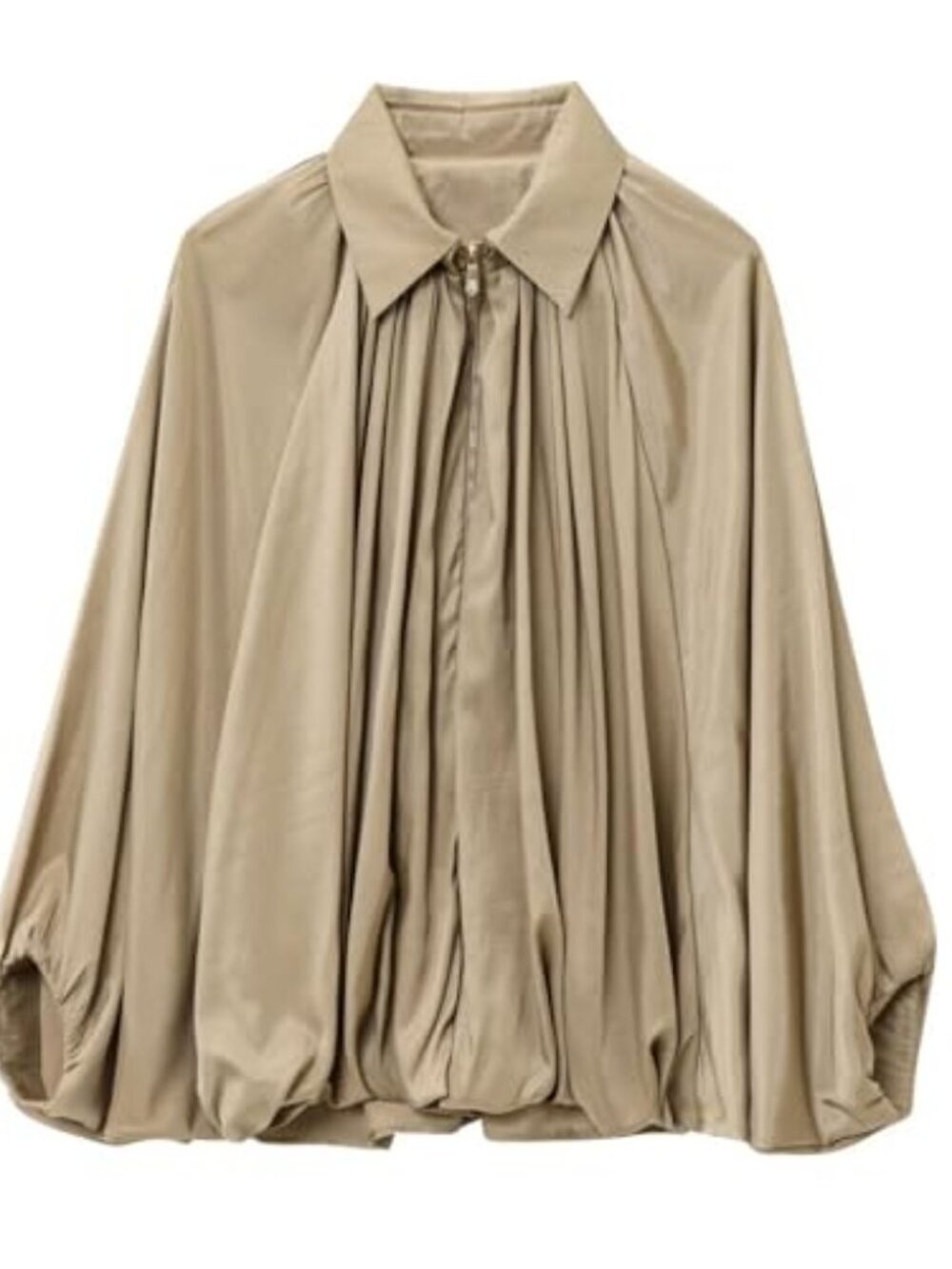 🆕 Women's Puffed Bomber Jacket Oversized Streetwear Casual Batwing Sleeve